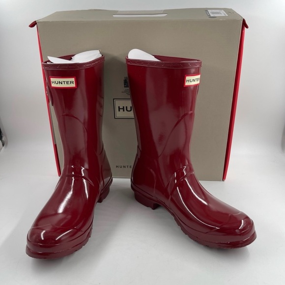 HUNTER 'Original Short' Gloss Rain Boot - Picture 2 of 9